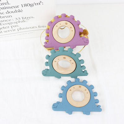 کیفیت  Multi Color Silicone Children Wooden Toys Wristband For Infant کارخانه