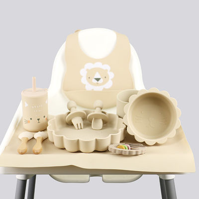 فروش عمده فروشی نوزاد Geschirr Led Weaning Silicone Bib کاسه قاشق کاسه بشقاب سیلیکونی سرویس غذاخوری کودک محصول ظروف غذاخوری