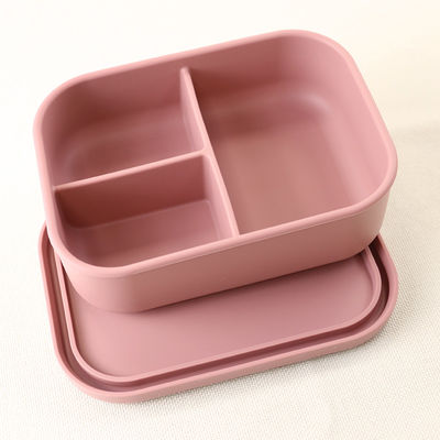 ظروف ناهار سیلیکونی 3 محفظه، جعبه ناهار سیلیکونی قابل استفاده مجدد Bento ضد نشت