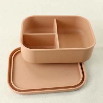 ظروف ناهار سیلیکونی 3 محفظه، جعبه ناهار سیلیکونی قابل استفاده مجدد Bento ضد نشت