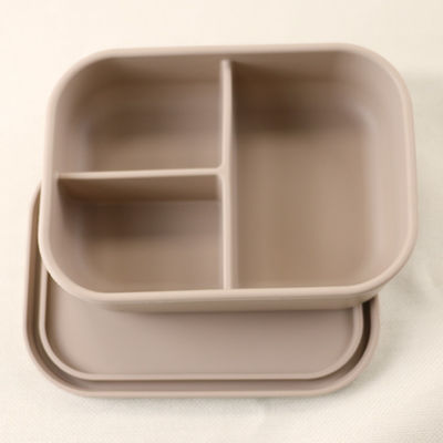 ظروف ناهار سیلیکونی 3 محفظه، جعبه ناهار سیلیکونی قابل استفاده مجدد Bento ضد نشت