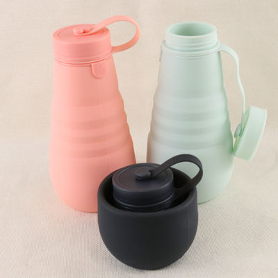 بطری نوشیدنی سیلیکونی تاشو ضد نشتی بدون BPA برای کمپینگ مسافرتی