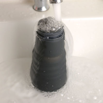 بطری نوشیدنی سیلیکونی تاشو ضد نشتی بدون BPA برای کمپینگ مسافرتی