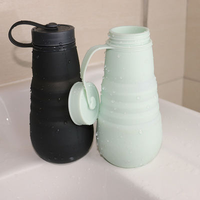 بطری نوشیدنی سیلیکونی تاشو ضد نشتی بدون BPA برای کمپینگ مسافرتی