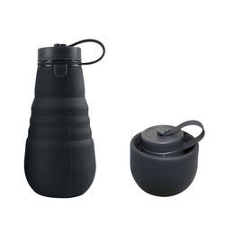 بطری نوشیدنی سیلیکونی تاشو ضد نشتی بدون BPA برای کمپینگ مسافرتی