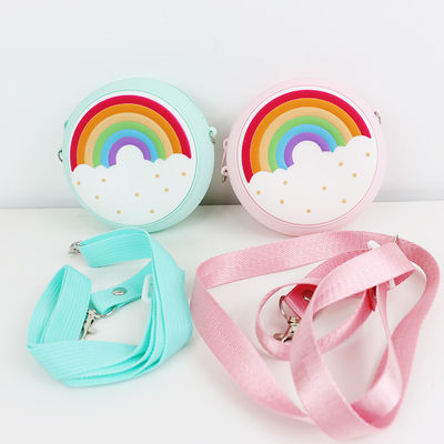 کیف شانه سیلیکونی سفارشی Mini Rainbow برای کودک کودک