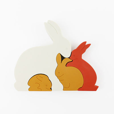 Bunny Rabbit سیلیکونی پازل اره منبت کاری اره مویی کودک نوپا سازگار با محیط زیست برای نوزاد