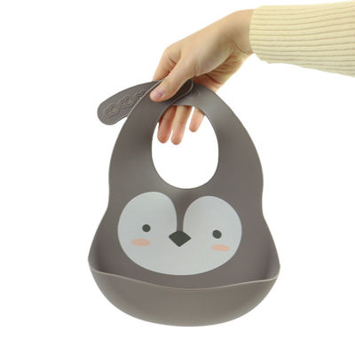 پیشبند غذا گیر سیلیکونی چاپ شده Cacoon Cat Fox برای تغذیه صبحانه کودکان نوپا