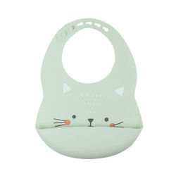 پیشبند غذا گیر سیلیکونی چاپ شده Cacoon Cat Fox برای تغذیه صبحانه کودکان نوپا