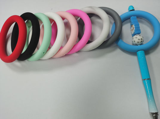 مهره‌های غیر سمی حلقه‌ای سیلیکونی O Ring Focal Beads BPA Free DIY keychain