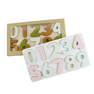 پازل با شماره سیلیکون MOQ کم عمده فروشی BPA Free Eco Friendly for Kids Education