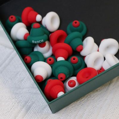 سیلیکون O Ring Beads امن و غیر سمی سیلیکون کلاه کریسمس 3D