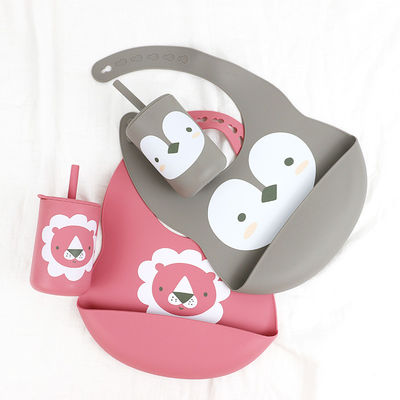 OEM Baby Feeding Bib - یک قطعه در یک کیسه پولی برای نوزادان و نوزادان تغذیه سیلیکون