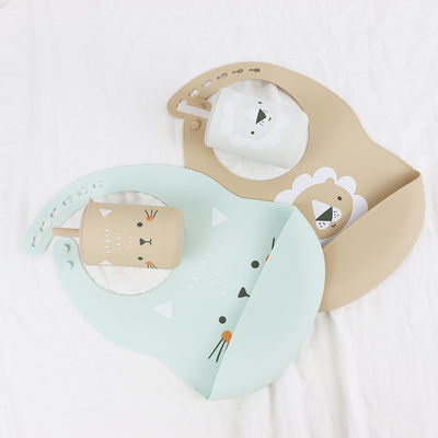 OEM Baby Feeding Bib - یک قطعه در یک کیسه پولی برای نوزادان و نوزادان تغذیه سیلیکون
