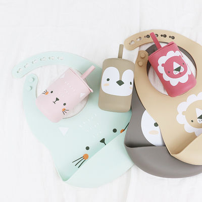 OEM Baby Feeding Bib - یک قطعه در یک کیسه پولی برای نوزادان و نوزادان تغذیه سیلیکون