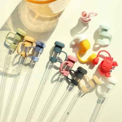 غیر سمی سفارشی ساخته شده سیلیکون کاه پوشش Toppers کلاه کلاه برای Tumblers کاه