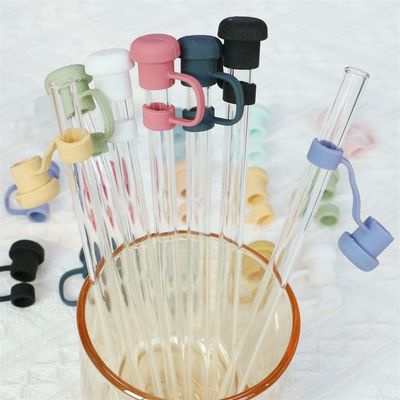 غیر سمی سفارشی ساخته شده سیلیکون کاه پوشش Toppers کلاه کلاه برای Tumblers کاه
