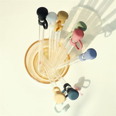 غیر سمی سفارشی ساخته شده سیلیکون کاه پوشش Toppers کلاه کلاه برای Tumblers کاه