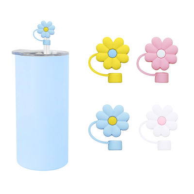 3D گل طراحی سیلیکون کاه سرپوش 100٪ Bpa رایگان غیر سمی و ایمن سیلیکون Toppers برای فنجان کاه