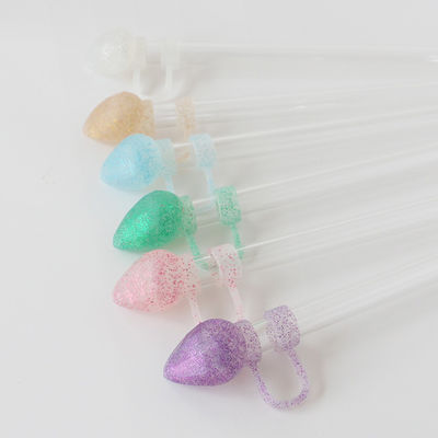 NEW Arrival دل الماس طراحي درخشنده پوشه کاه 3D 10mm کاه Toppers کلاه ها برای جام ها لیوان