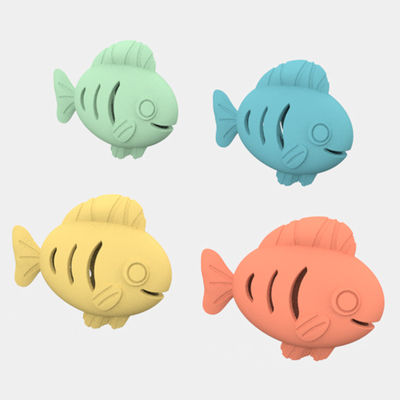 اسباب بازی گربه شکل ماهی سیلیکونی درجه غذایی