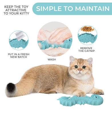 اسباب بازی سیلیکونی اسب دریایی بدون BPA برای حیوانات خانگی – اسباب بازی جویدنی دندان درآوردن و تغذیه کننده آهسته پازلی برای سگ ها و گربه ها