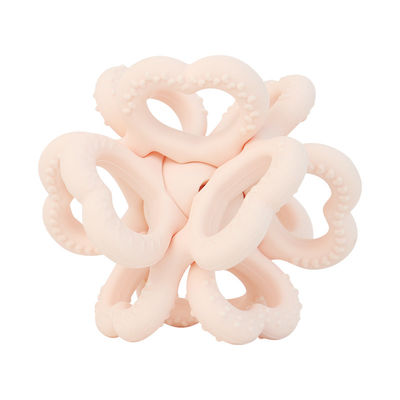 PAISEN BSCI Rattle Baby Teether Ball Toy BPA Free Silicone Soft Ball آسان برای نگه داشتن دندانهای نوزادان 6 ماه و بیشتر