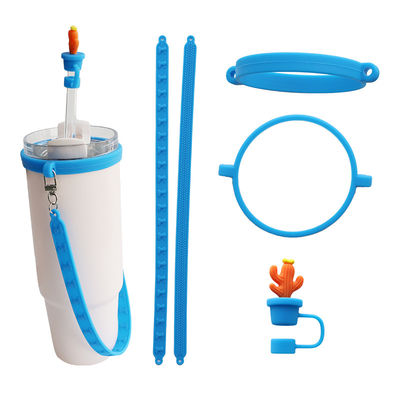 دستگیره سیلیکون لنیارد سفارشی Sling برای Tumbler شخصی ضد لغزش لیبل لیوان Sippy بطری آب حمل لوازم جانبی بند بند