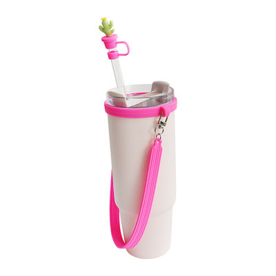 دستگیره سیلیکون لنیارد سفارشی Sling برای Tumbler شخصی ضد لغزش لیبل لیوان Sippy بطری آب حمل لوازم جانبی بند بند