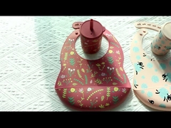 فنجان سیلیکونی با کاه برای آموزش نوزاد بدون BPA فنجان سیلیکونی چاپی